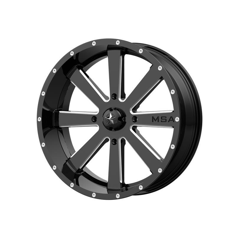 MA34 Gloss Black Milled 7x20 4/156 ET0 CB132.0 60°