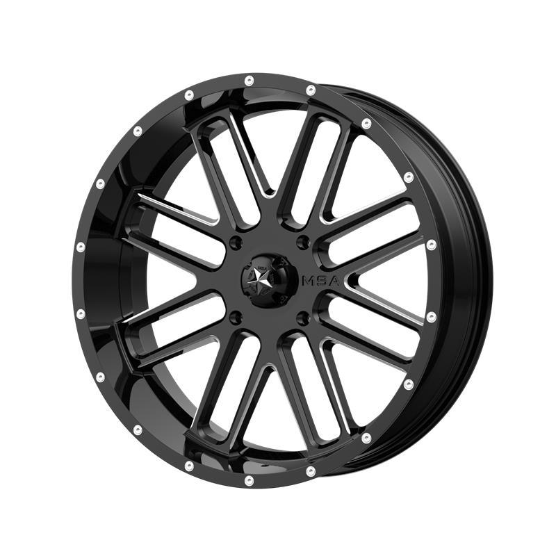 MA35 Gloss Black Milled 7x18 4/156 ET0 CB132.0 60°