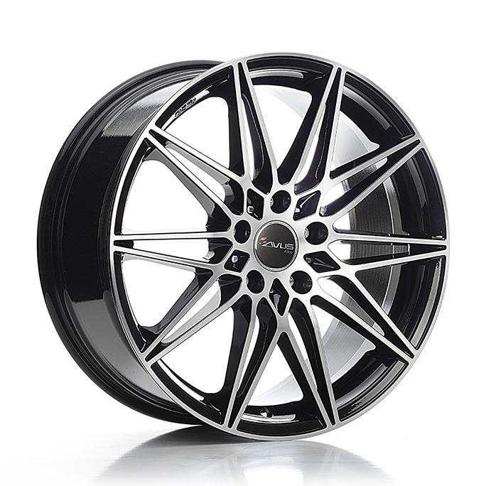 AVUS AC-MB5 Black Polished 8x19 5/112 ET47 CB66,7 60°