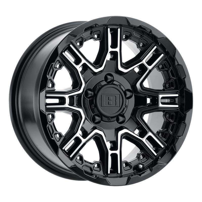 SLINGSHOT GLOSS BLACK W/ MACHINED FACE 8,5x16 6/135 ET10 CB87.1 60°