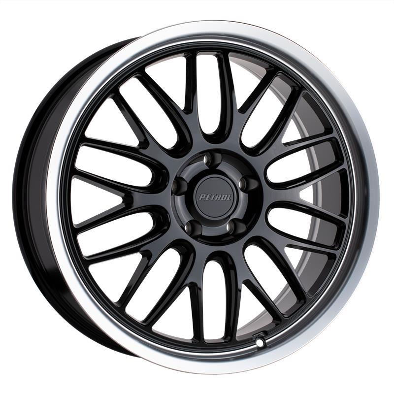 P4C GLOSS BLACK W/ MACHINED CUT LIP 8,5x20 5/115 ET40 CB76.1 60°