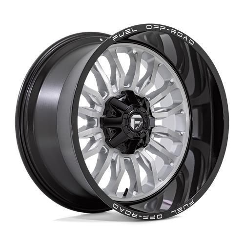 D798 ARC SILVER BRUSHED FACE W/ MILLED BLACK LIP 10x20 8/165,1 ET-18 CB125.1 60°