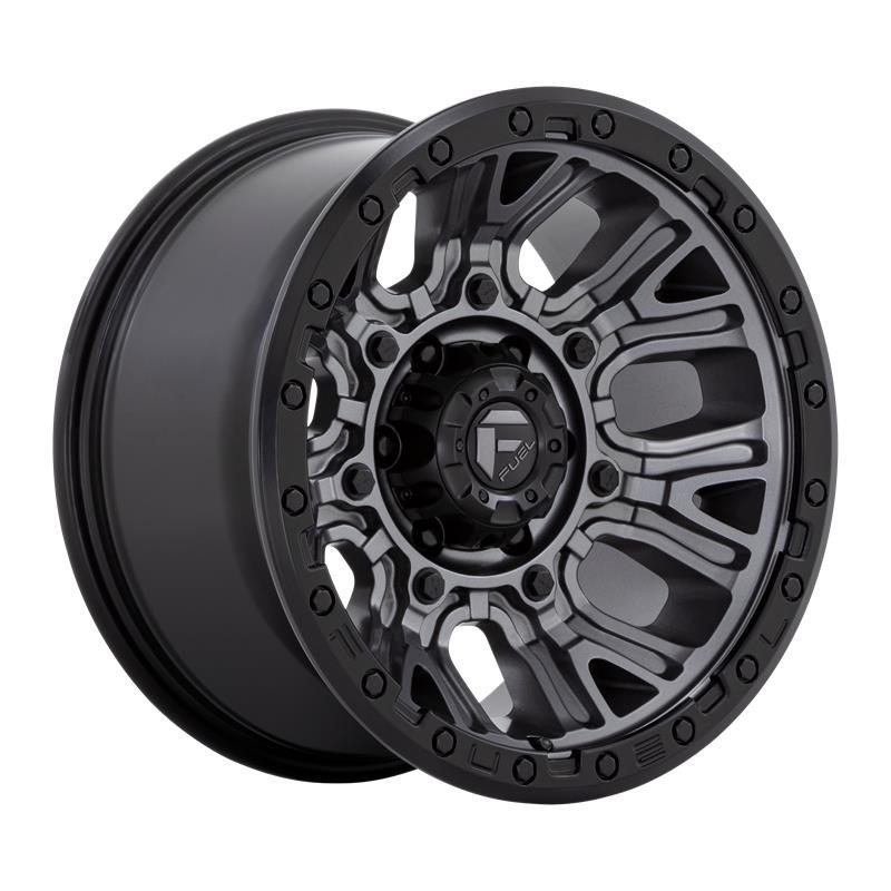 D825 TRACTION MATTE GUNMETAL W/ BLACK RING 10x20 8/165,1 ET-18 CB125.1 60°