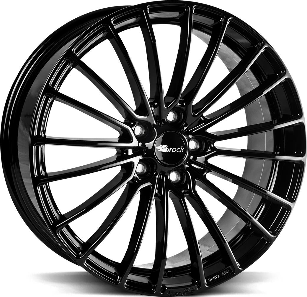 BROCK B24 Shiny Black 8x18 5/112 ET35 CB66.6