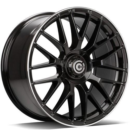 DARK Black Glossy Lip Polished 8,5x19 5/112 ET35 CB66.5 60°