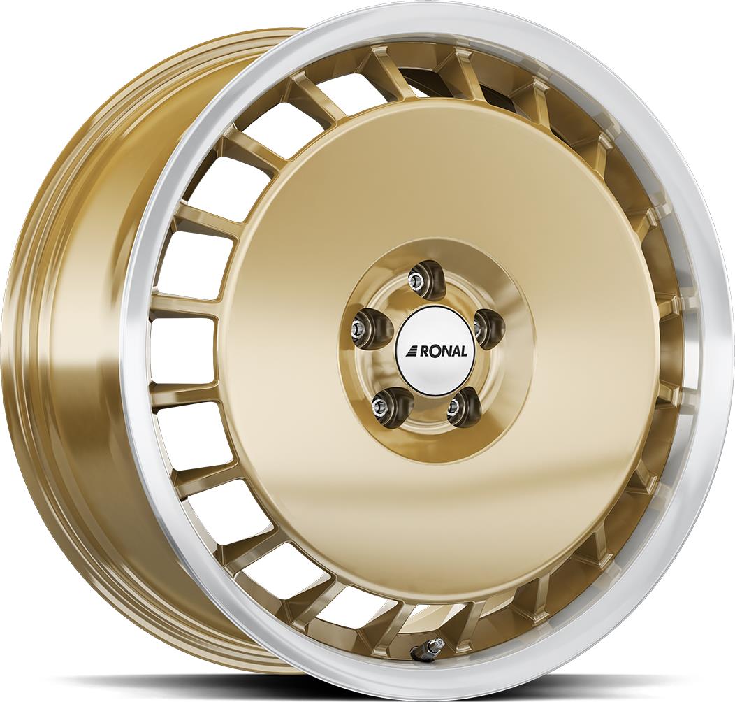 RONAL R50 AERO Racing Gold Rim Lip Cut 7,5x16 4/100 ET38 CB68.0 60°