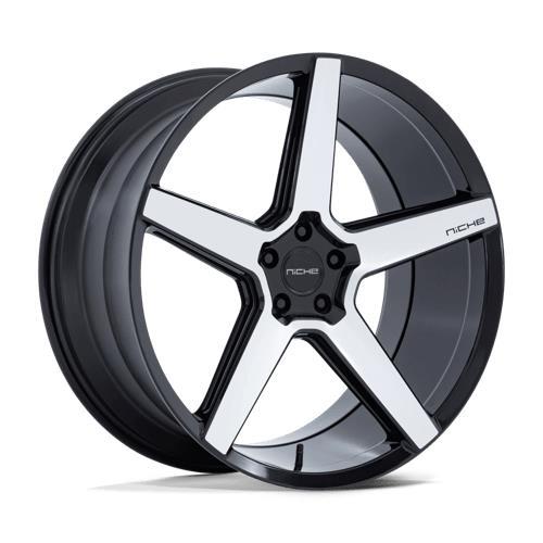 NC283 MODENA GLOSS BLACK W/ MACHINED FACE 10,5x22 5/115 ET18 CB72.6 60°