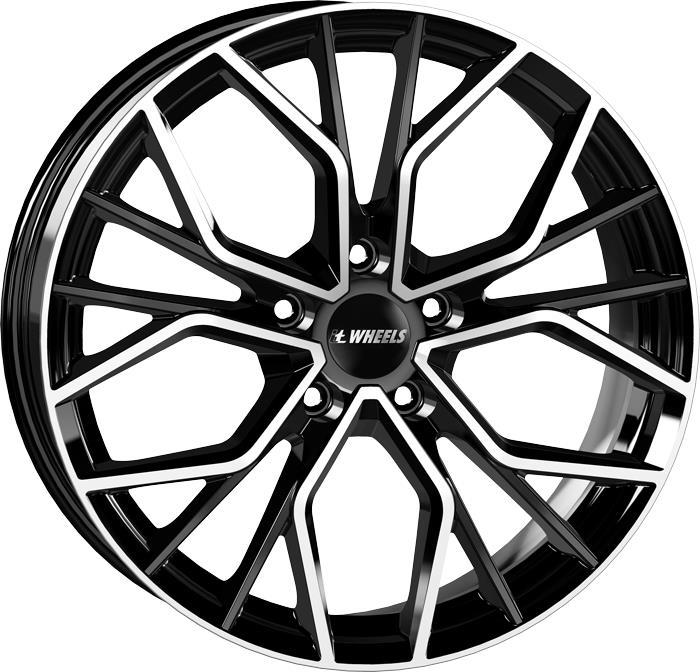 TIARA Black Polished 8x18 5/100 ET35 60°