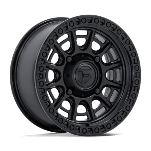 FV832 CYCLE UTV MATTE BLACK W/ GLOSS BLACK LIP 7x15 4/110 ET10 CB79.4 60°