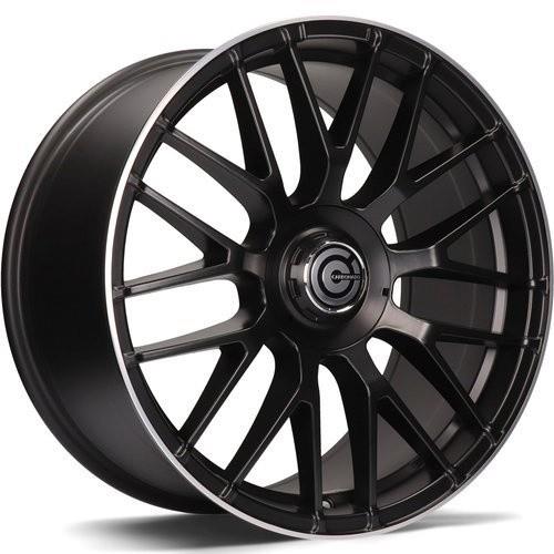Dark Matt Black Lip Polished 8x18 5/112 ET35 CB66.5 60°